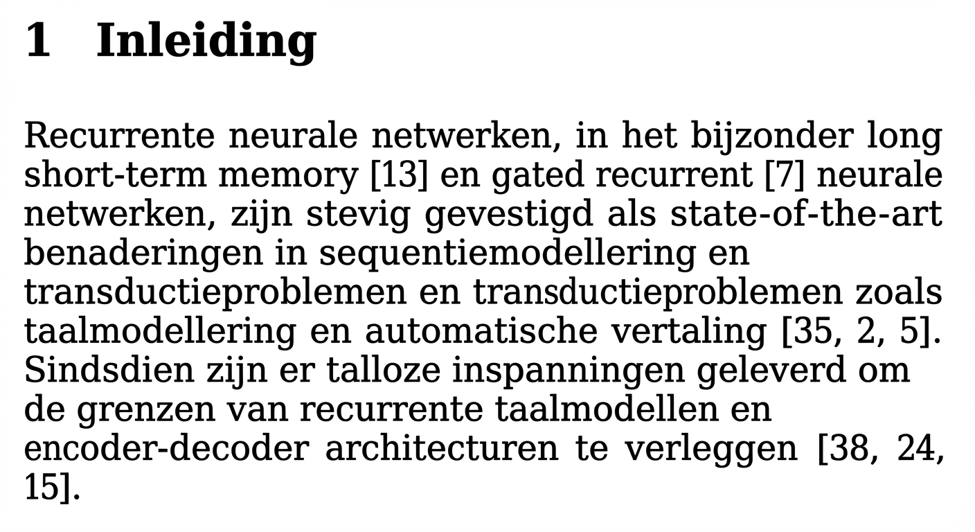 De eerste alinea uit de introductie van het artikel Attention Is All You Need.