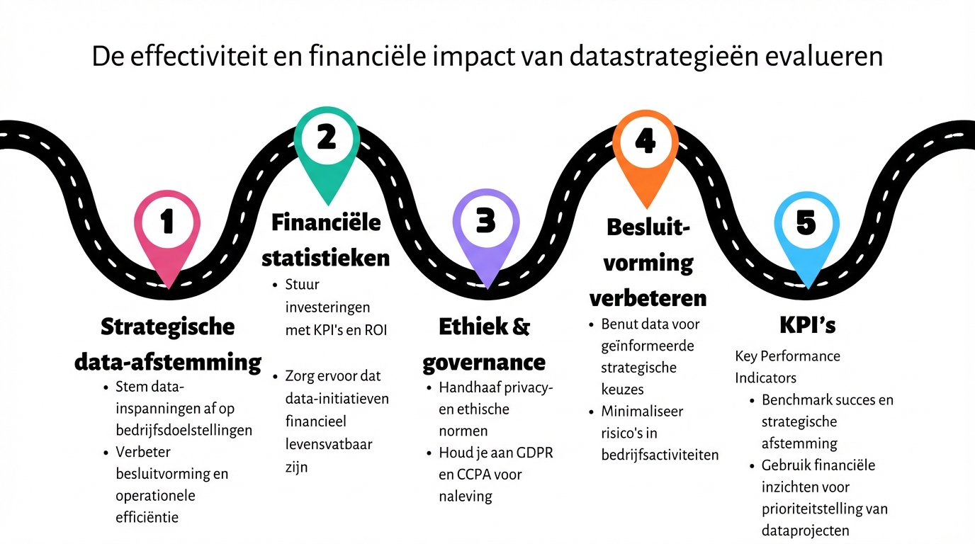 Punt 5 op een roadmap, het laatste punt