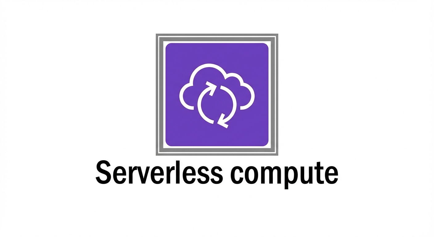 Een pictogram dat serverless compute toont.