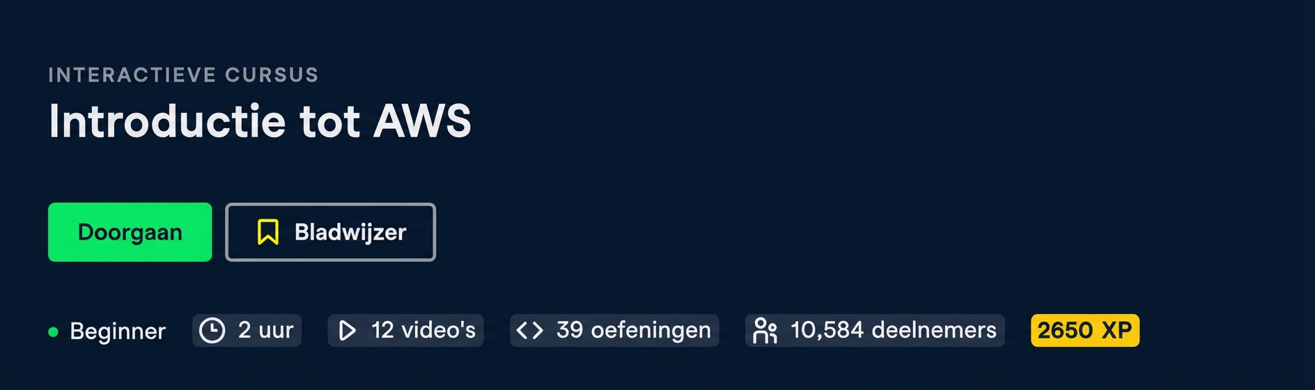 Introductie tot AWS-cursus