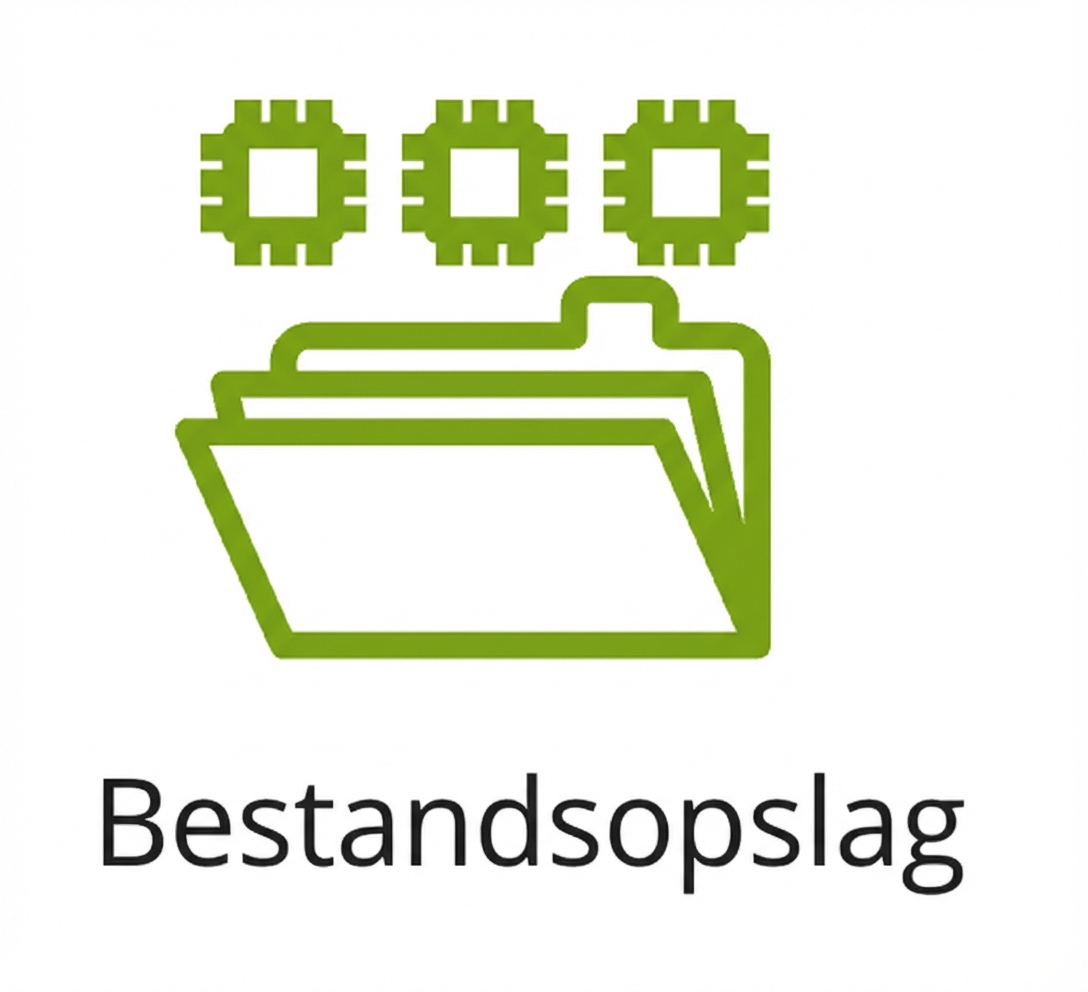 Een pictogram voor bestandsopslag.