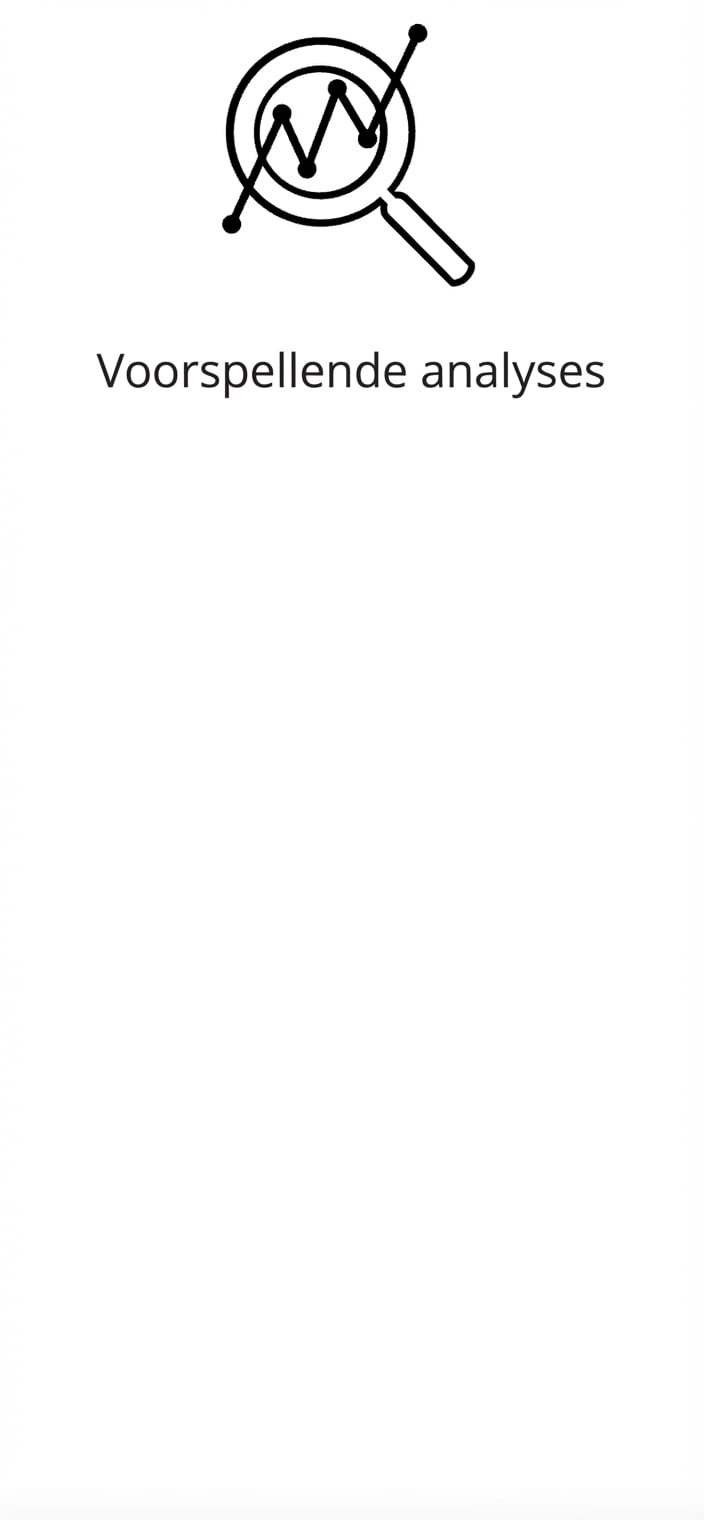 Een pictogram van voorspellende analyse.