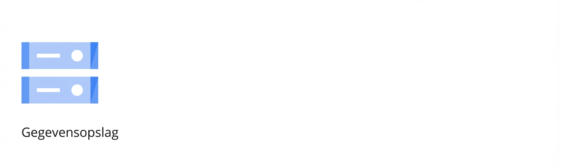 Een pictogram dat dataopslag toont.