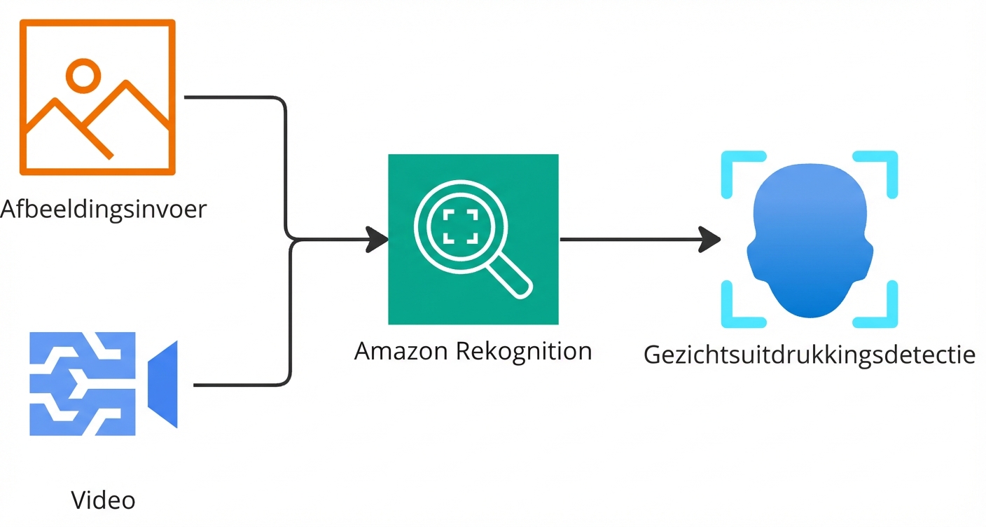 Een stroomdiagram dat gezichts-sentimentdetectie uitlegt.