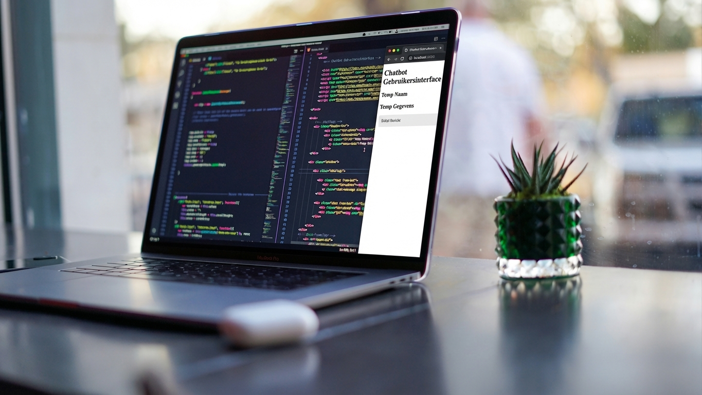 Codebestand op een laptop