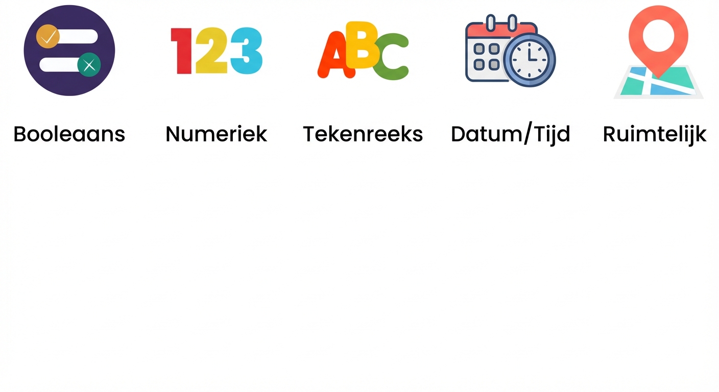 Datatype-afbeeldingen met boolean- en numeric-tekst