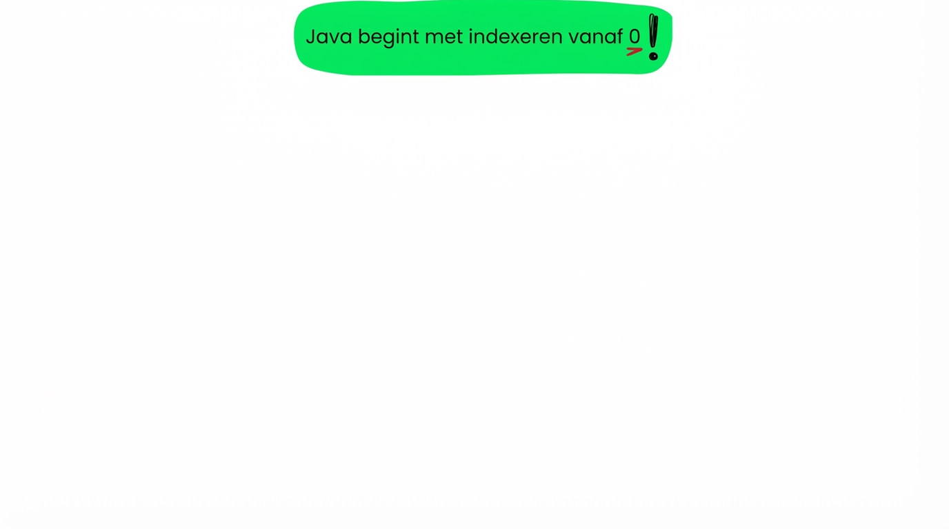 Java indexeert vanaf 0