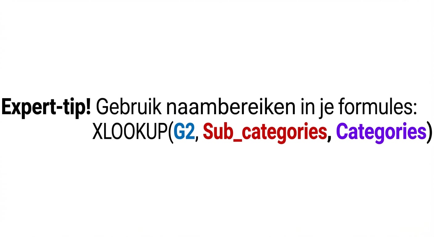 XLOOKUP-functie met benoemde bereiken