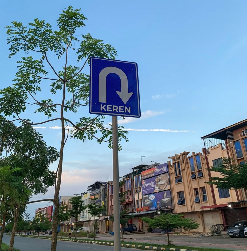 Verkeersbord met U-bocht