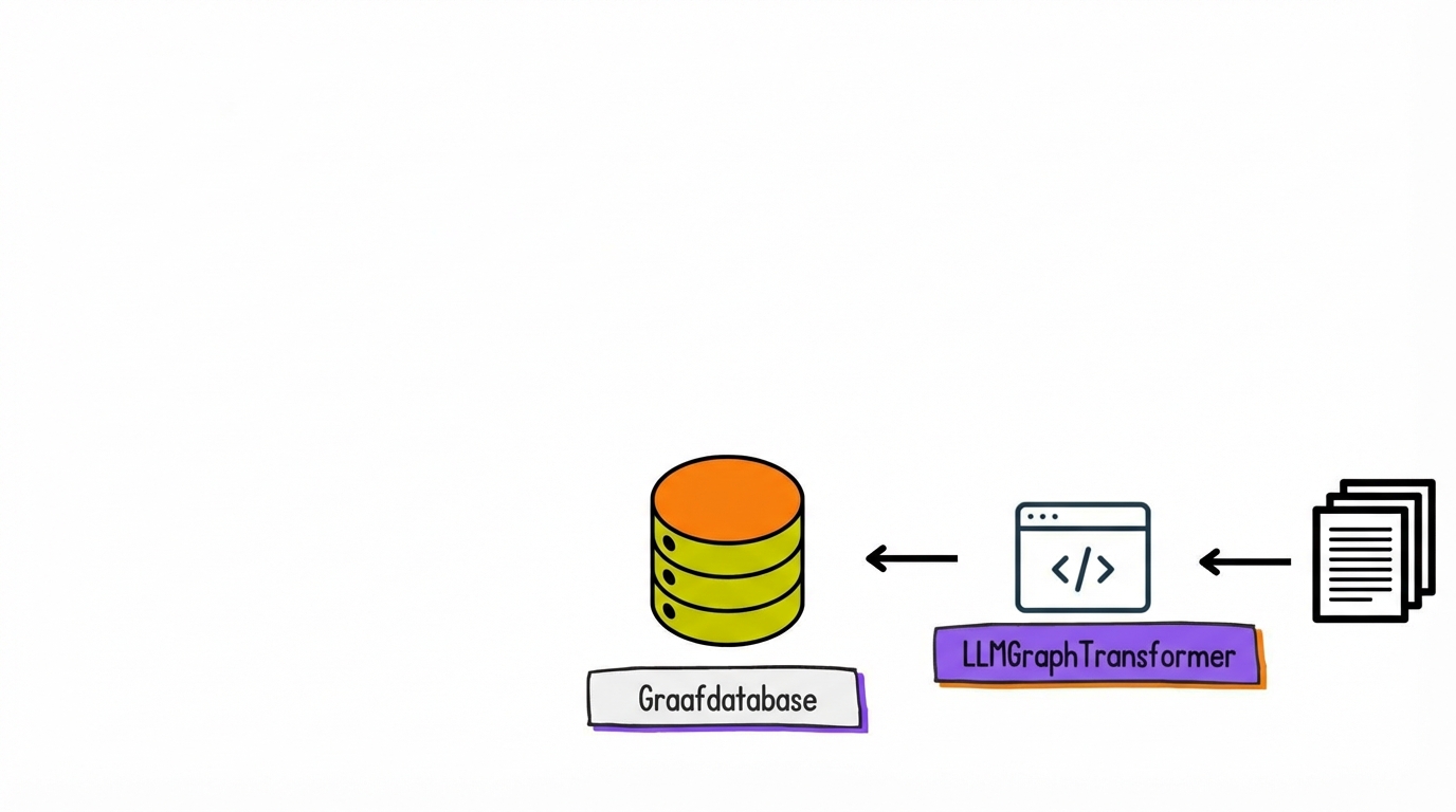 Documenten worden omgezet naar graafdocumenten en opgeslagen in de graafdatabase.