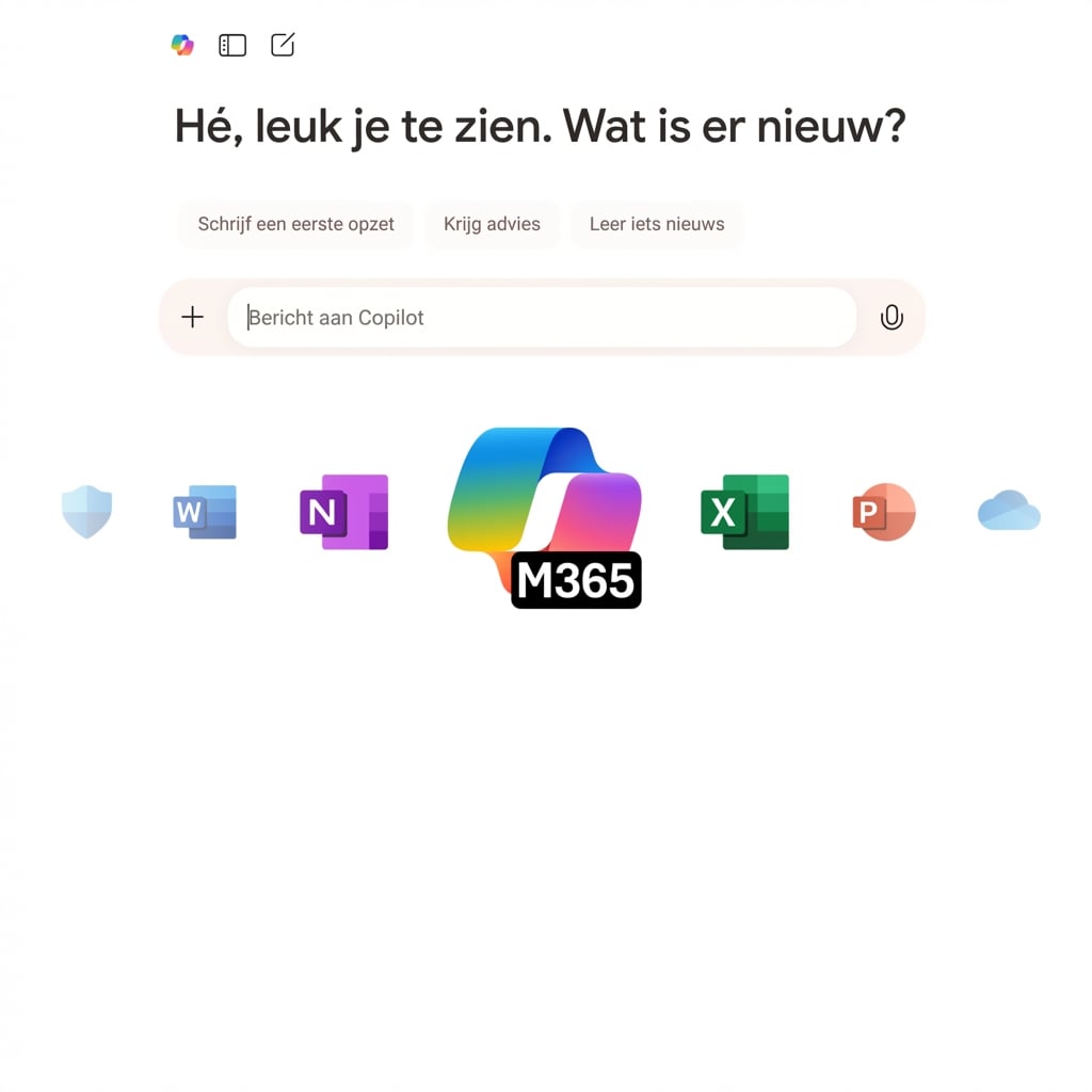 De Copilot-chat- en Copilot 365-pictogrammen