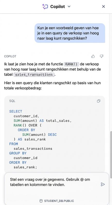 Afbeelding van CoPilot-uitvoer