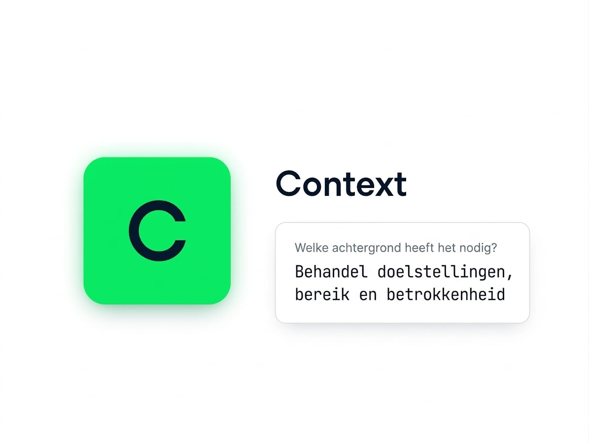 De tegel Context uit het GCSE-framework met een kort voorbeeldprompt