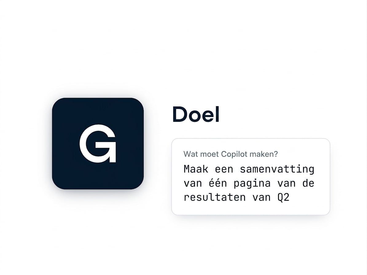 De tegel Goal uit het GCSE-framework met een kort voorbeeldprompt