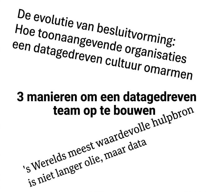 krantenkoppen over datagedreven werken
