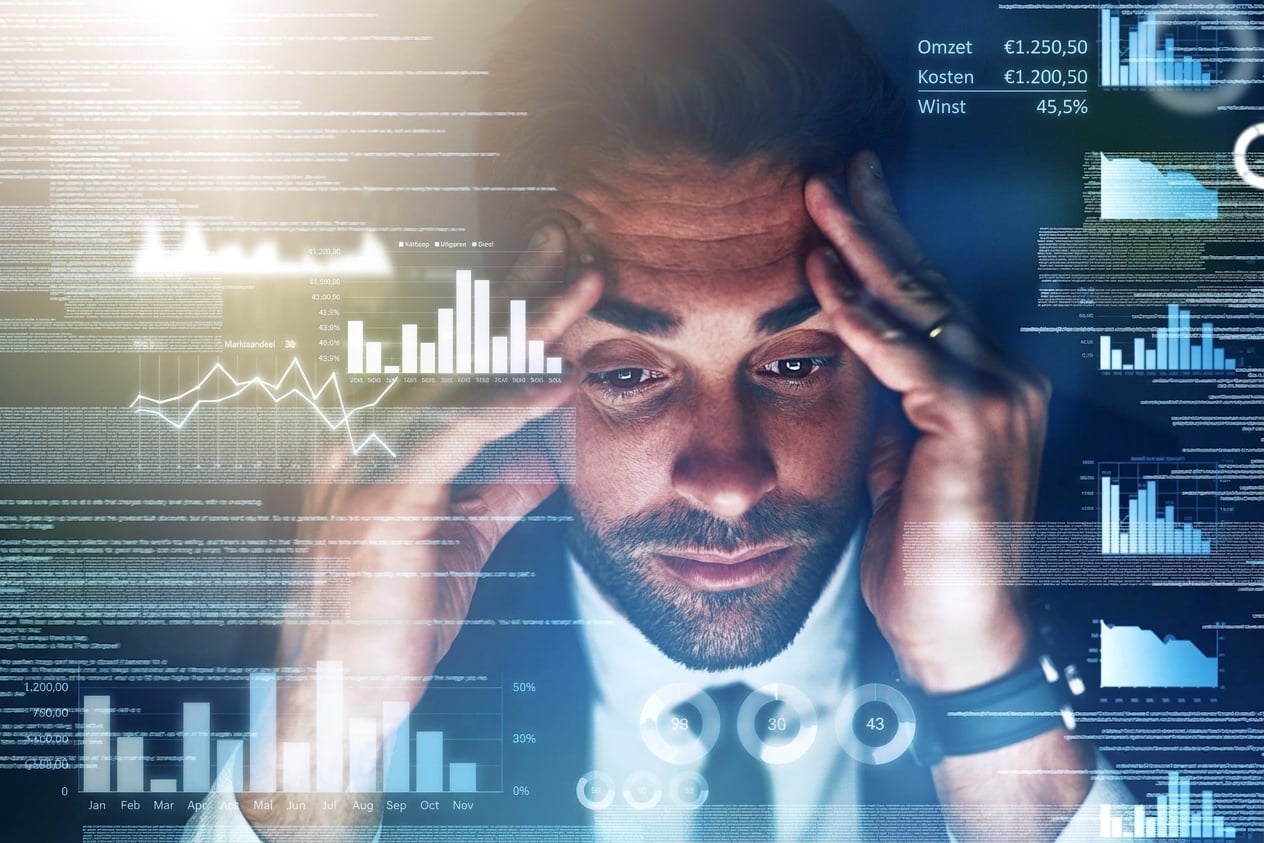 Man overweldigd door data