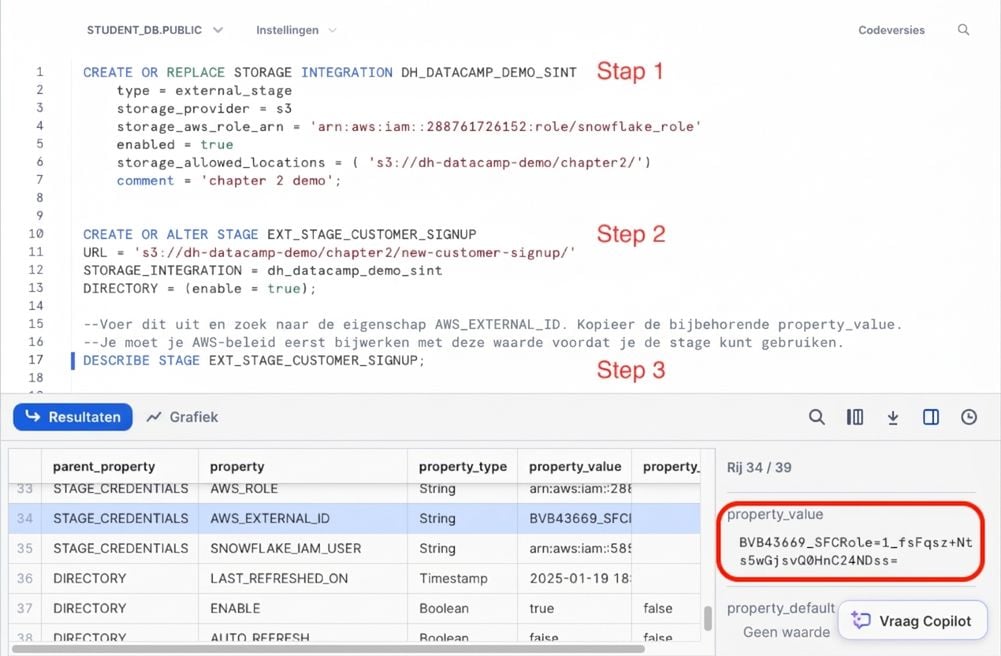 Afbeelding van SQL-scriptquery's