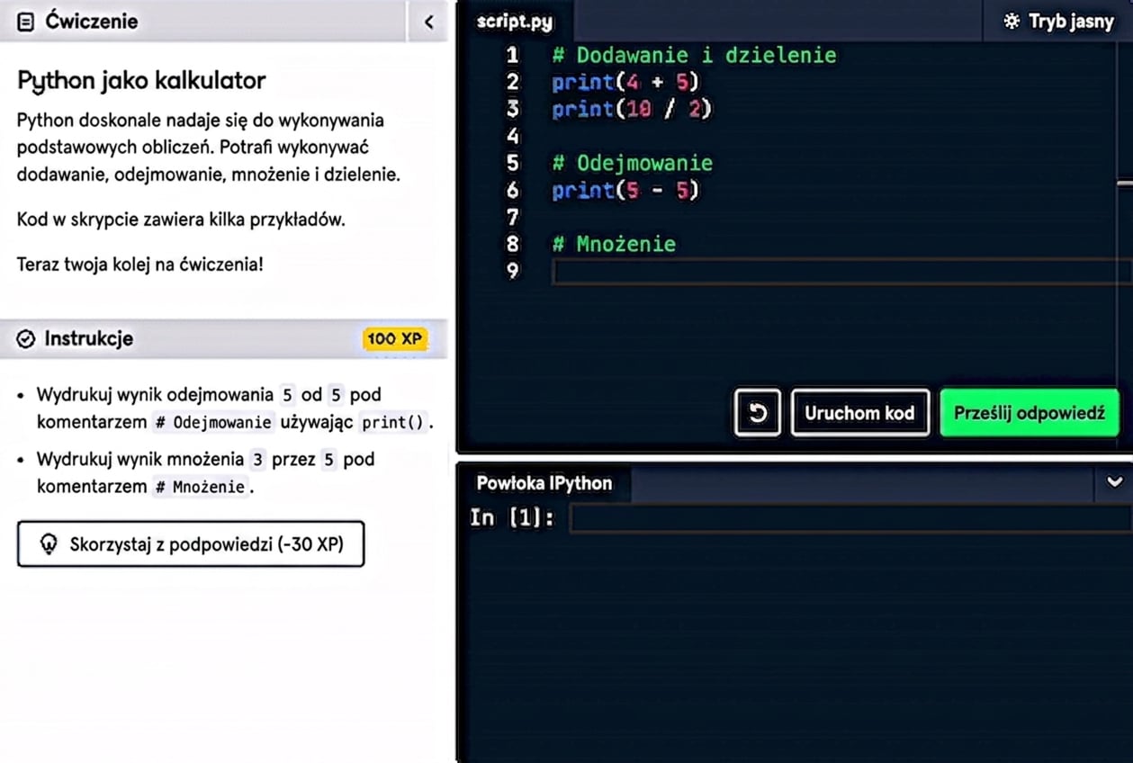 Interfejs DataCamp