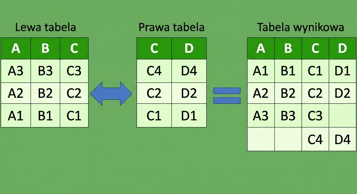 Przykład tabeli wynikowej merge_ordered()