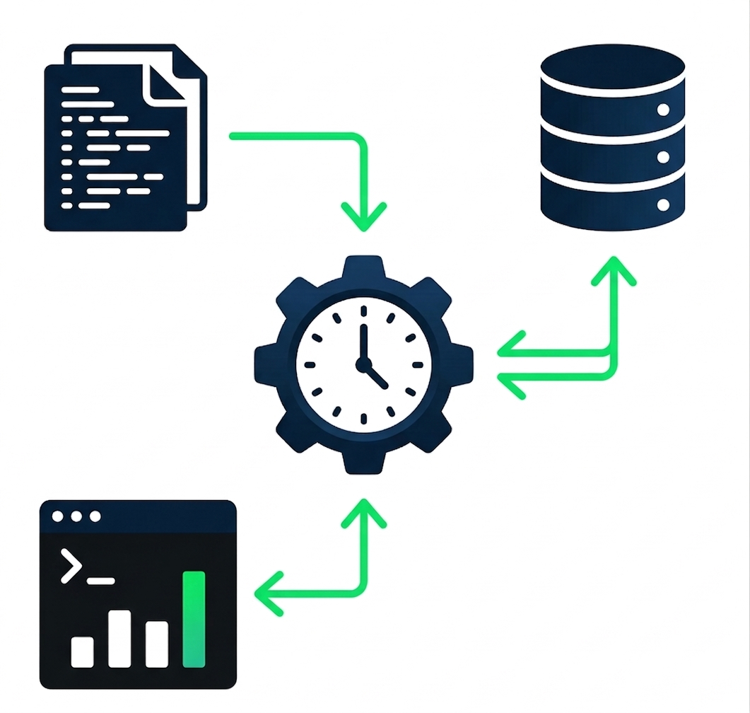 Diagram komponentów Airflow: scheduler, API server, Dag processor i metadata database