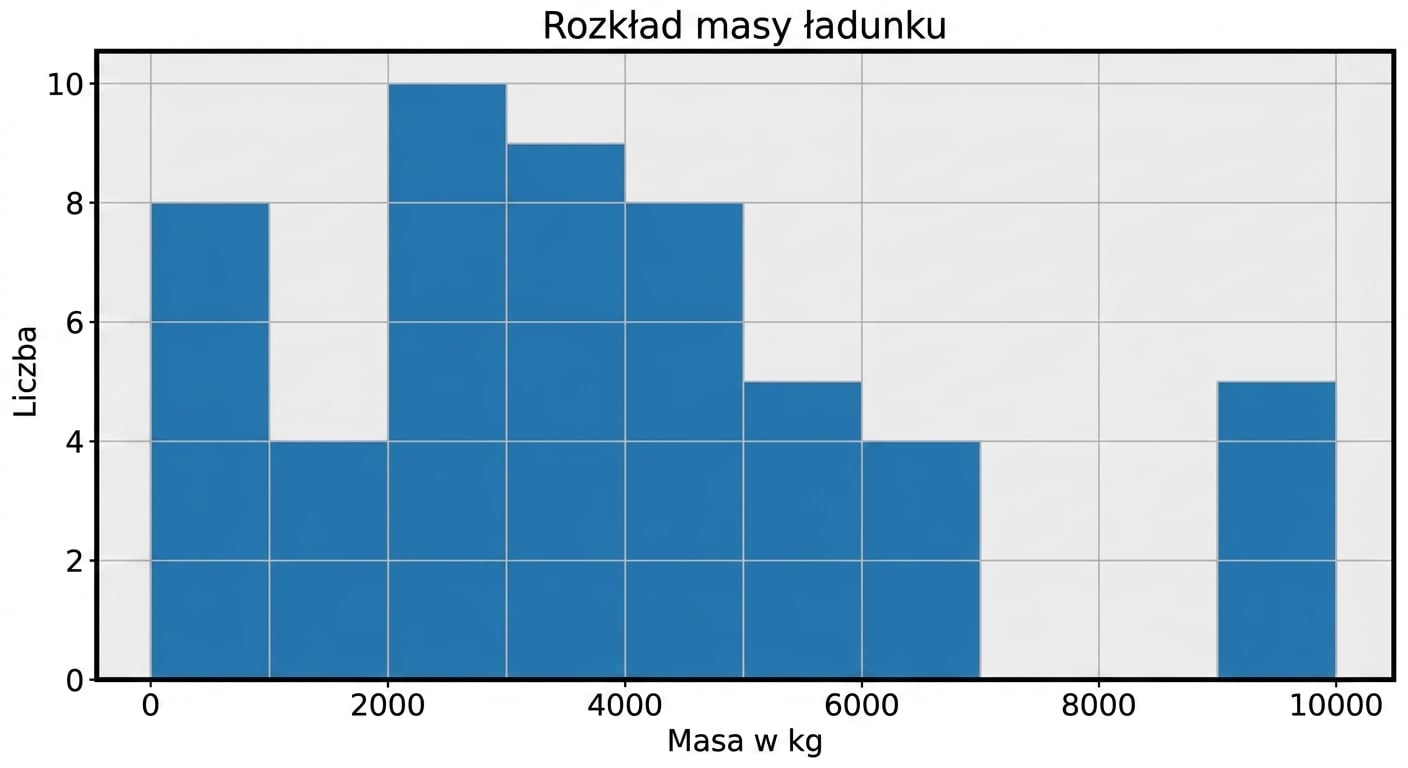 histogram masy ładunku SpaceX
