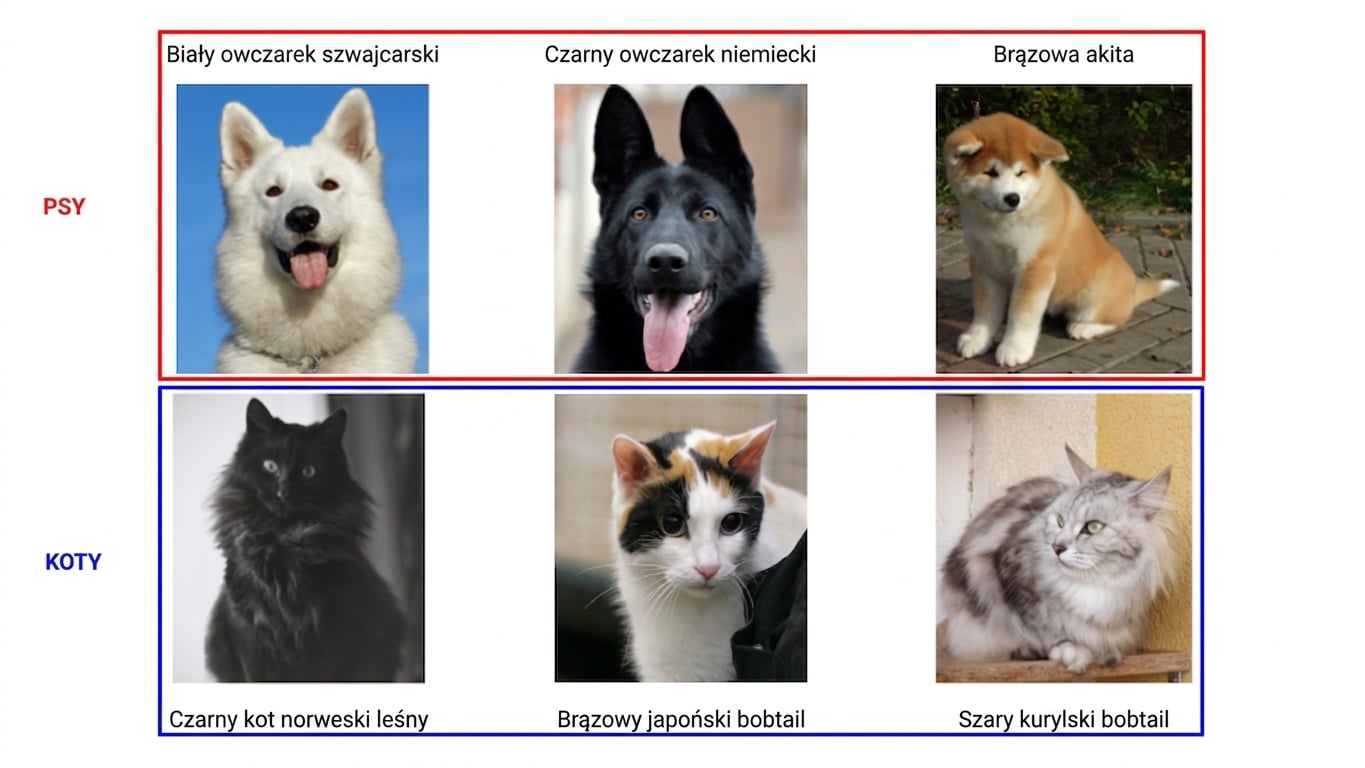 psy i koty według gatunku