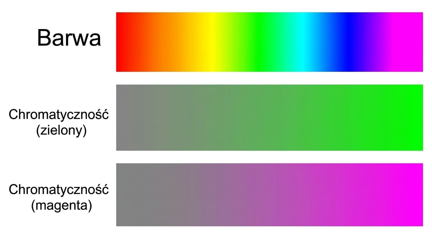 Próbki kolorów chroma i luminancja