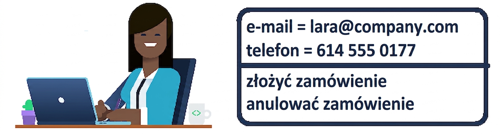 sylwetka osoby z laptopem reprezentująca klienta