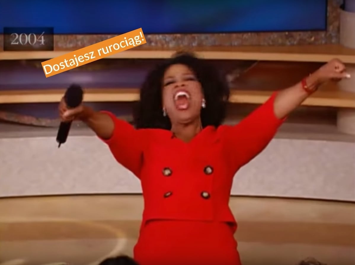 Oprah rozdaje potoki