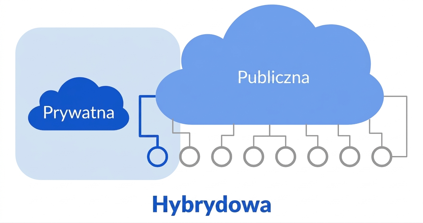 Ikona chmury hybrydowej