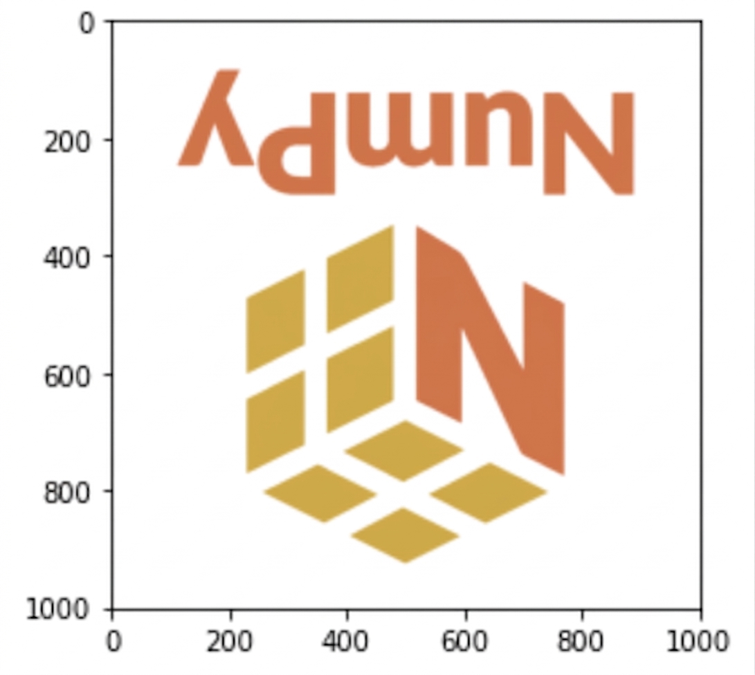 Logo NumPy po zastosowaniu np.flip()