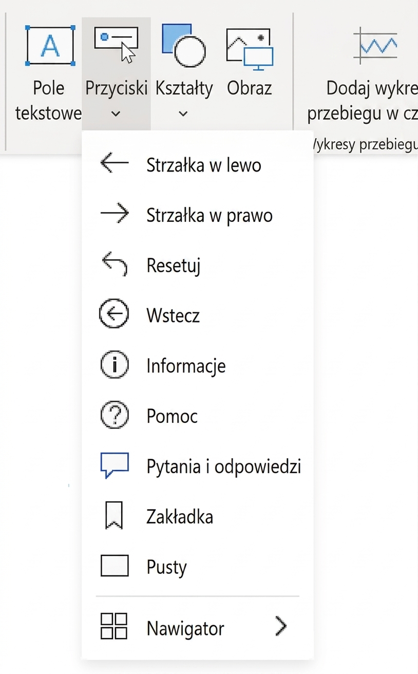 Menu przycisków