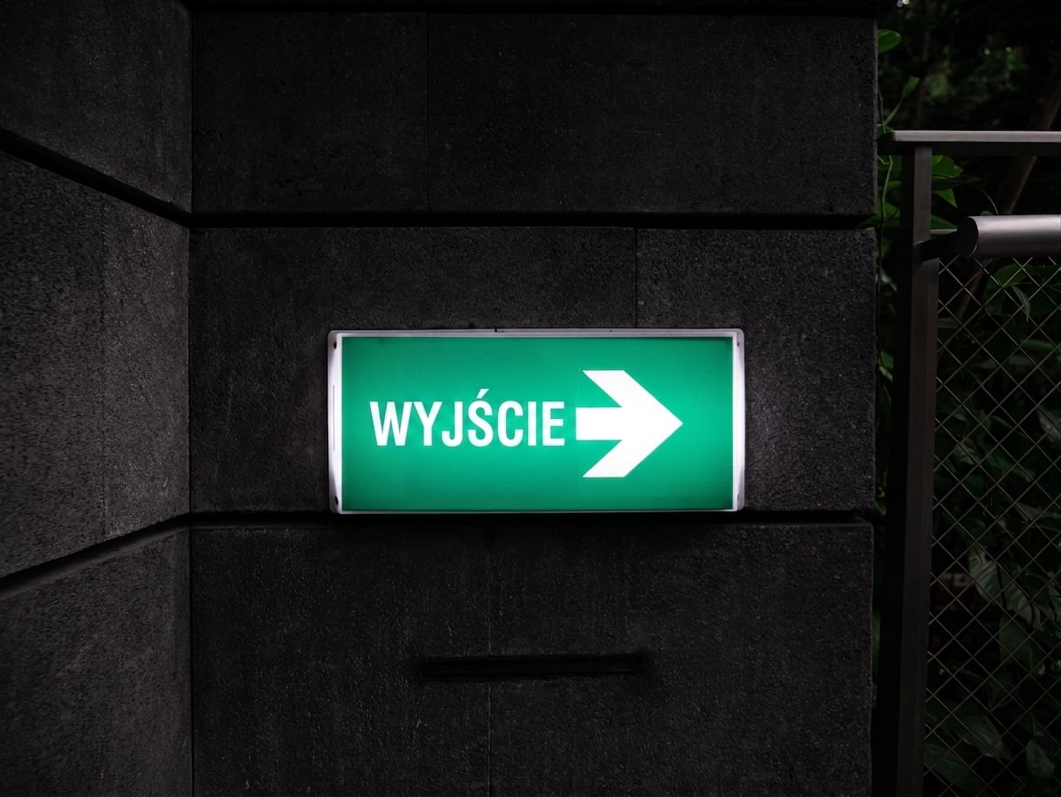 znak wyjścia