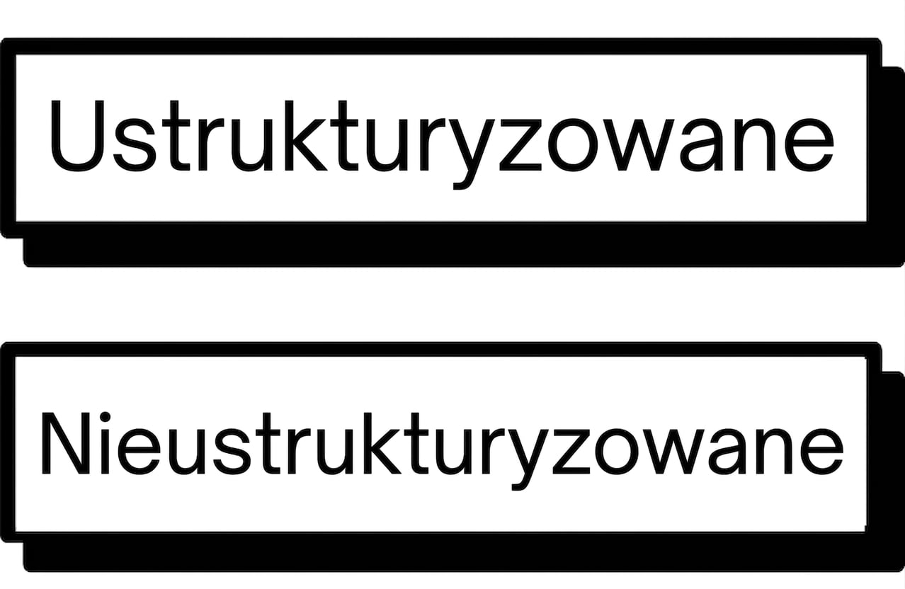 Dane nieustrukturyzowane lub ustrukturyzowane