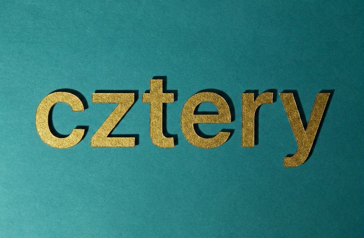 obraz cyfry cztery na zielonym tle