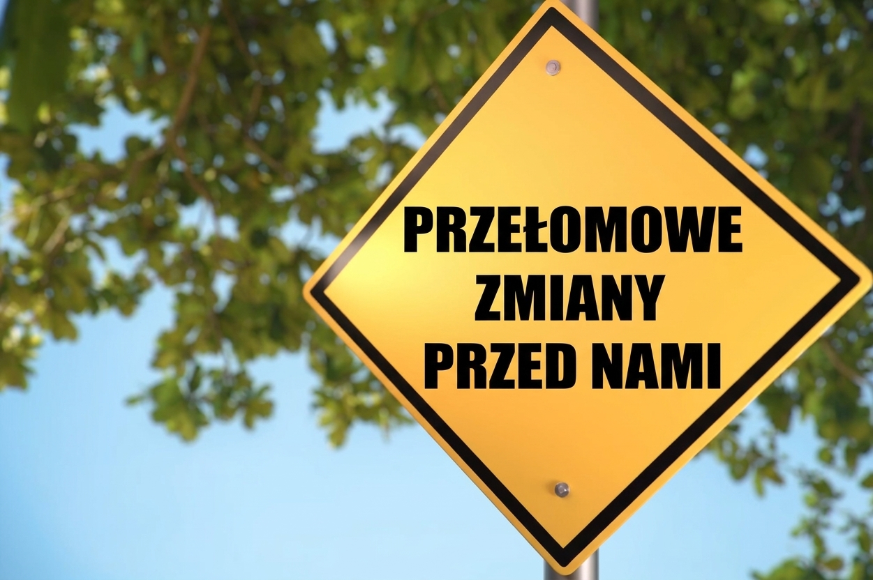 Znak drogowy z napisem "game changer ahead"