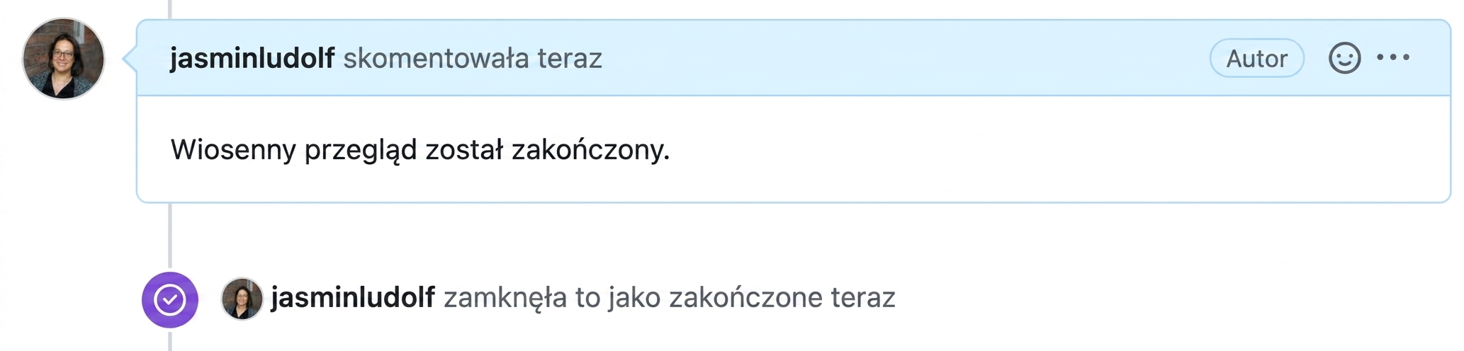 Widok zamkniętego problemu