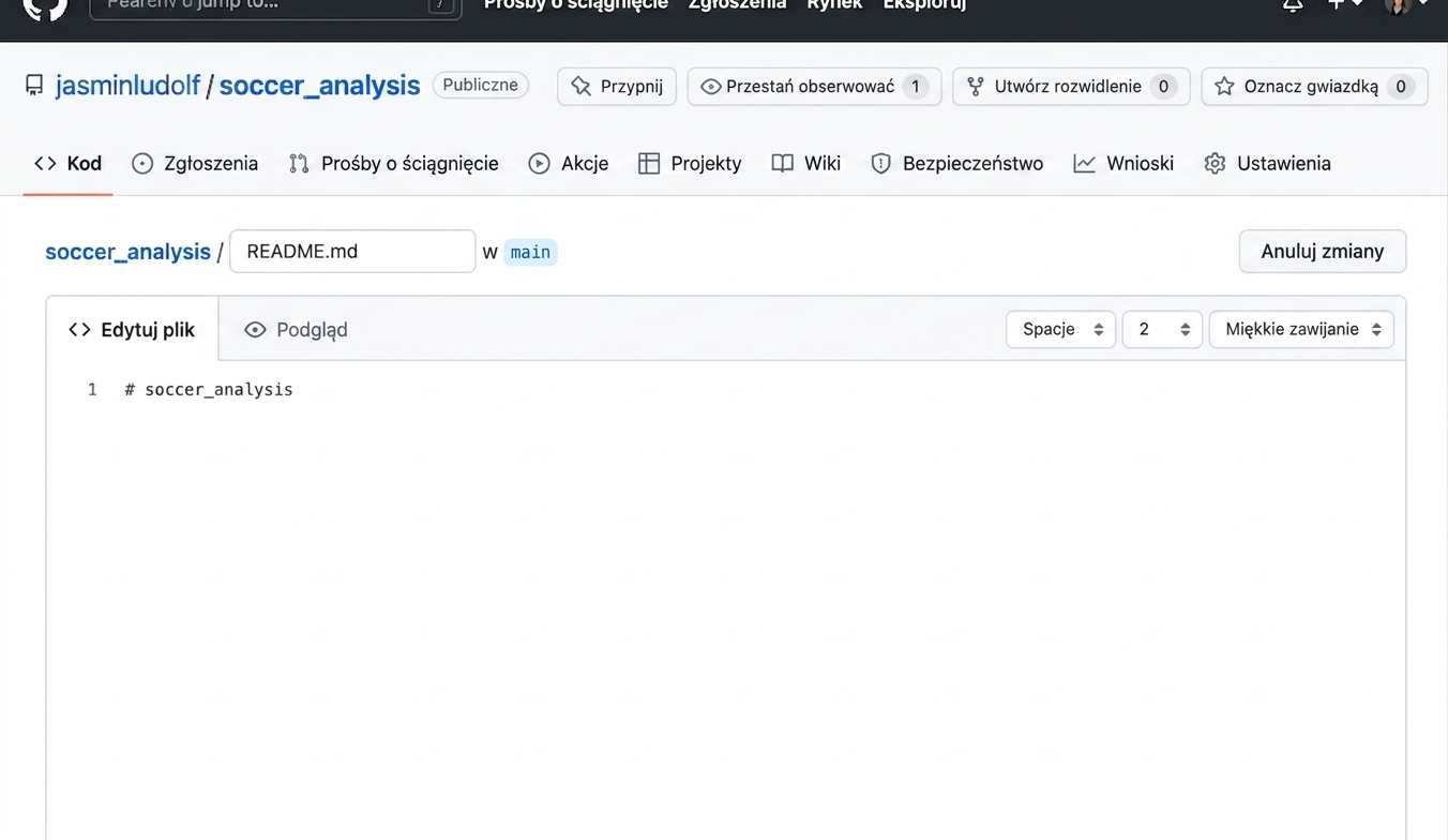 Widok pliku README