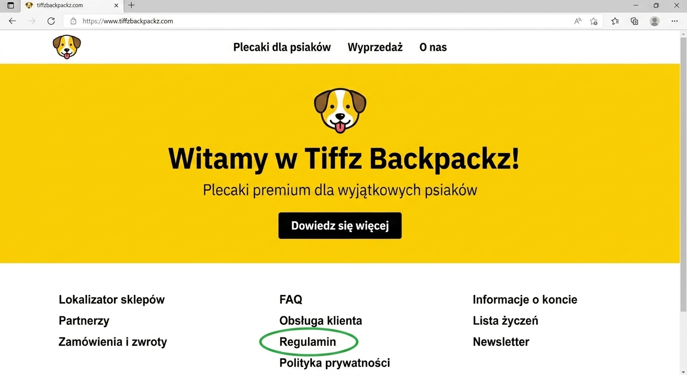 Strona główna Tiffz Backpackz – Warunki korzystania