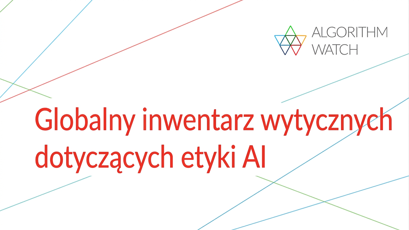 Obraz inwentarza wytycznych dotyczących etyki AI serwisu Algorithm Watch.