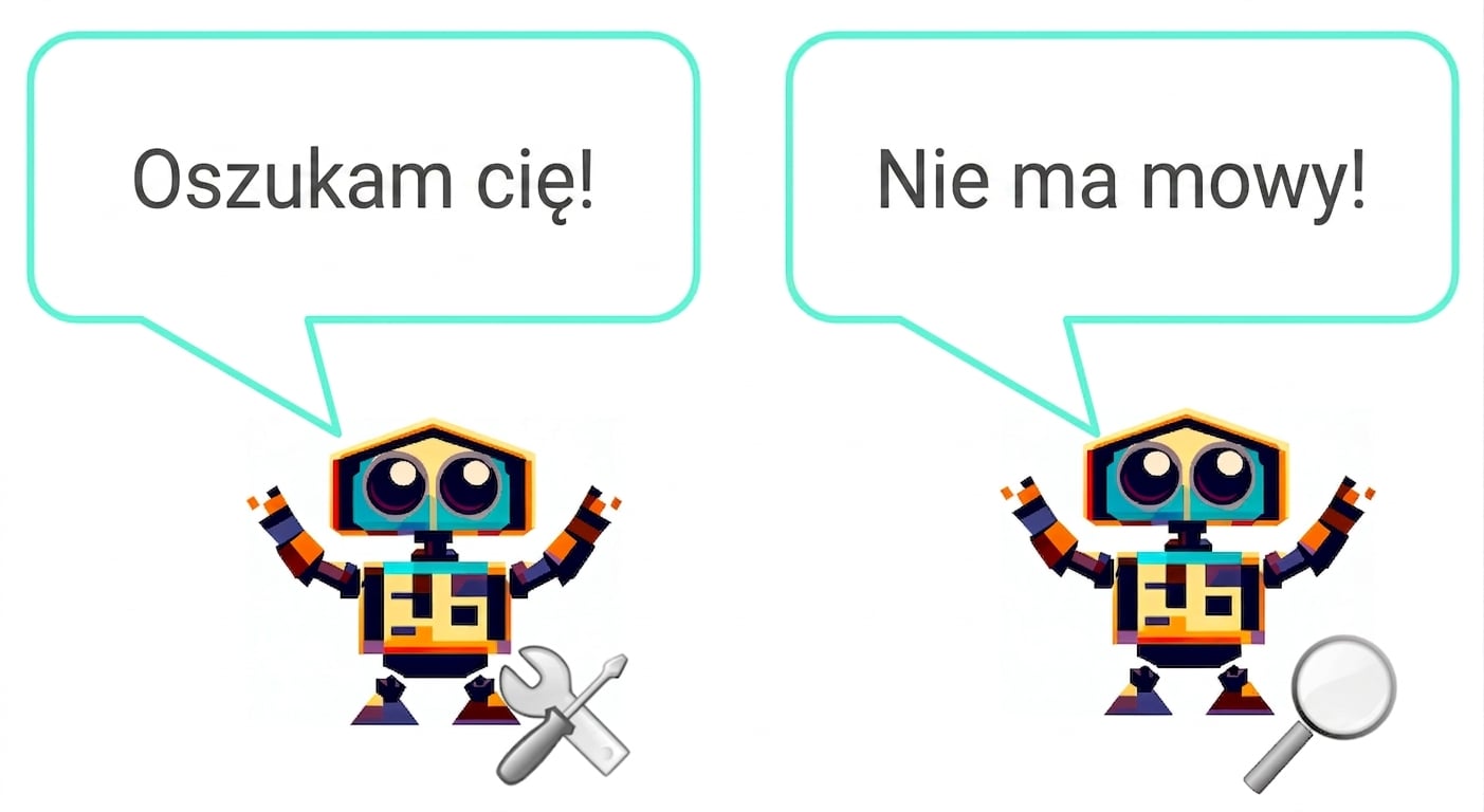 Rysunkowy model generatywny mówiący „oszukam cię" do rysunkowego modelu dyskryminatywnego