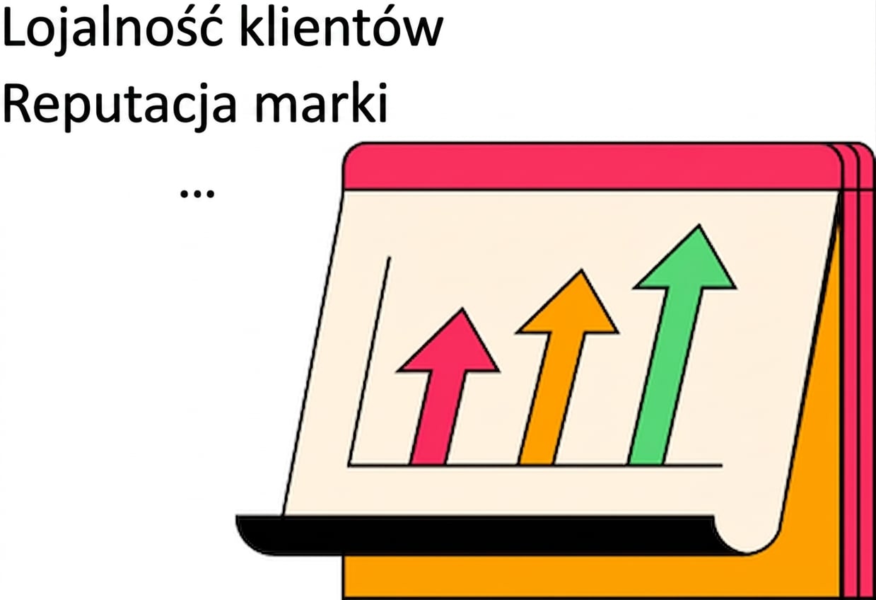 Ilustracja rosnącej lojalności klientów i reputacji marki.