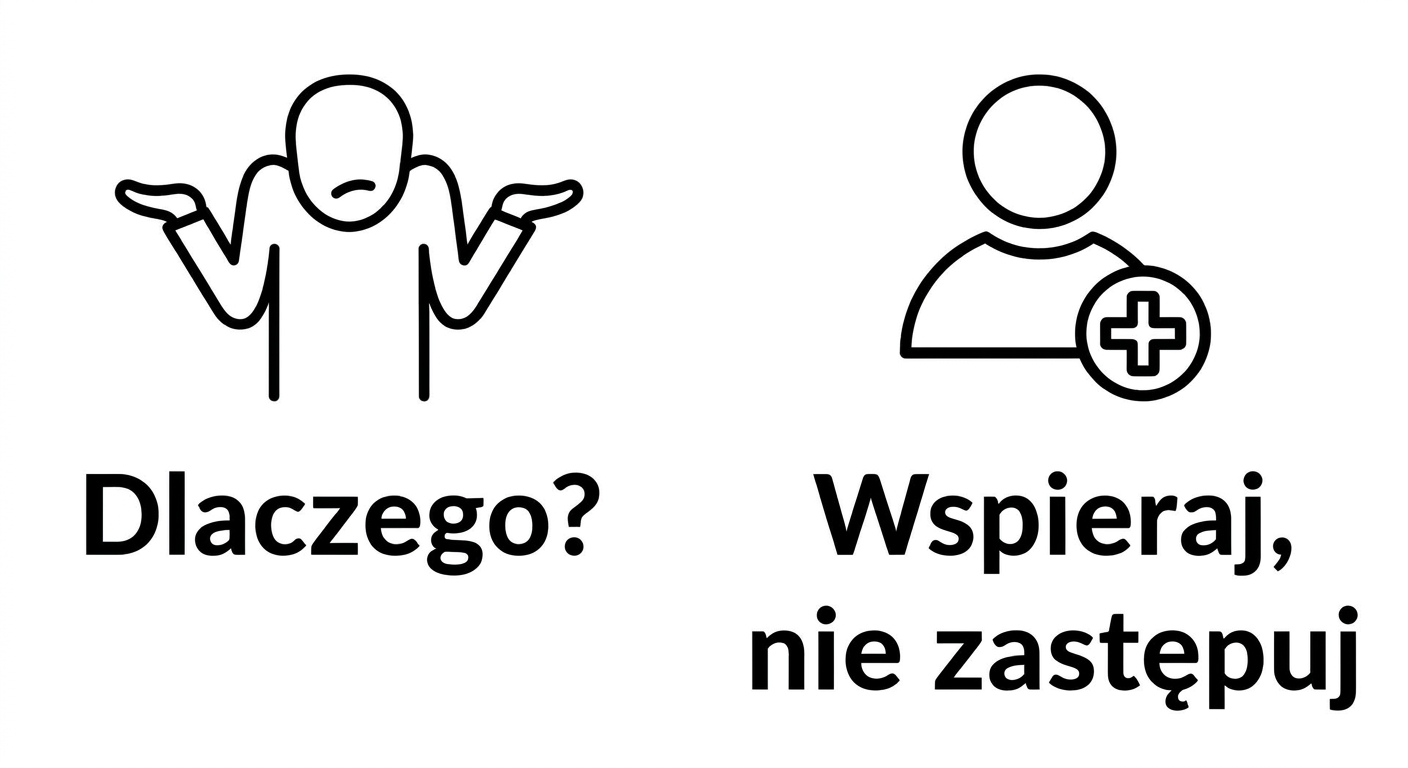 Dlaczego? Wspomagaj, nie zastępuj.