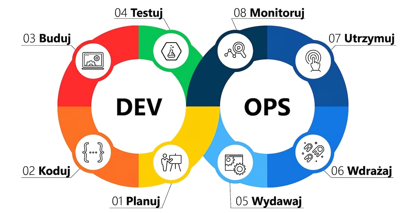 Cykl DevOps.