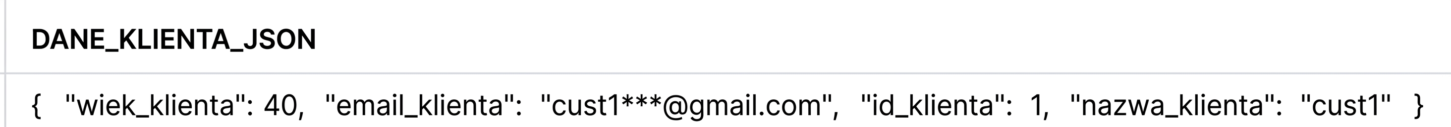 Wynik działania PARSE_JSON