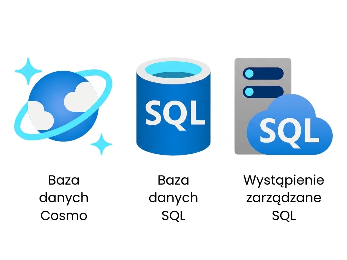 Przykładowe usługi baz danych Azure