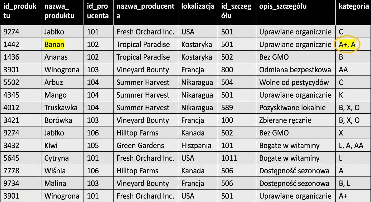 Wyróżniona anomalia banana