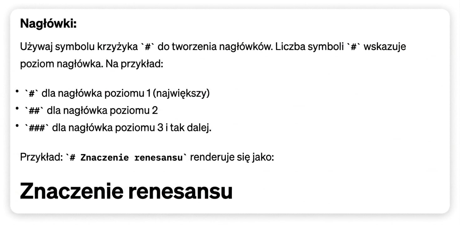 Przykład nagłówków