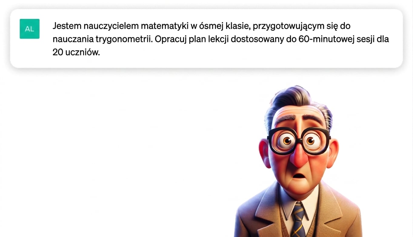 Rysunkowa ilustracja nauczyciela