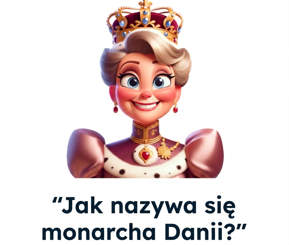 Zadowolony monarcha z pytaniem „jak nazywa się monarcha Danii"